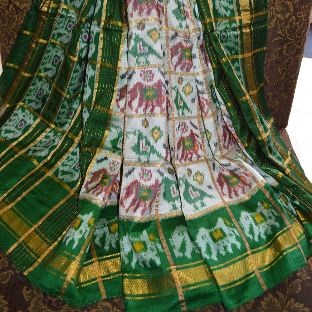 *** BEAUTIFUL PURE SILK IKAT PATOLA SAREE + FREE GIFT ***